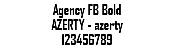 Lettrage Agency FB Bold