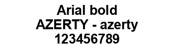 Lettrage Arial bold