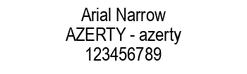 Lettrage Arial Narrow