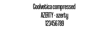 Lettrage Coolvetica compressed