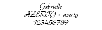 Lettrage Gabrielle