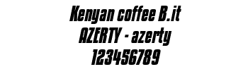 Lettrage Kenyan coffee B.it