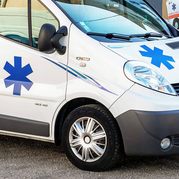 Stickers ambulance et VSL - marquage adhésif pour véhicules de secours
