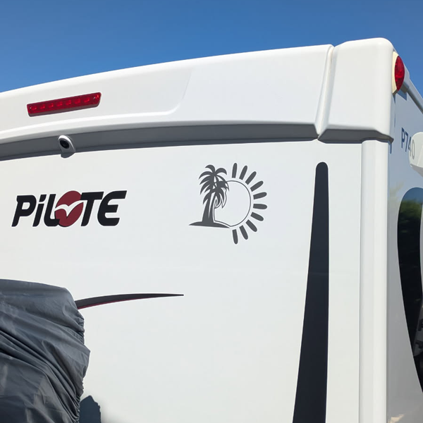 Stickers camping car pilote