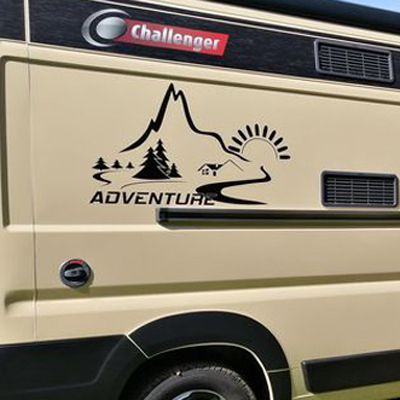 Sticker van vintage - décoration rétro pour vans aménagés et combi Volkswagen