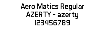 Lettrage Aero Matics Regular