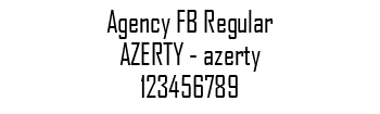 Lettrage Agency FB Regular