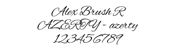 Lettrage Alex Brush R