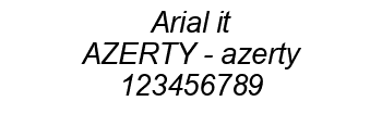 Lettrage Arial it