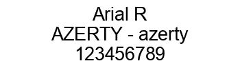 Lettrage Arial R