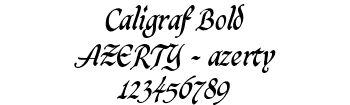 Lettrage Caligraf Bold