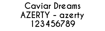 Lettrage Caviar Dreams