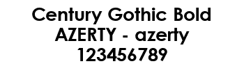 Lettrage Century Gothic Bold