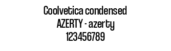 Lettrage Coolvetica condensed