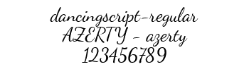 Lettrage dancingscript-regular