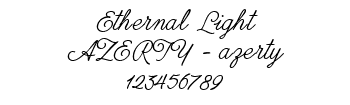 Lettrage Ethernal Light