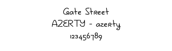Lettrage Gate Street