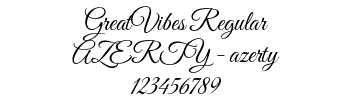 Lettrage GreatVibes Regular