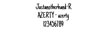 Lettrage Justanotherhand-R