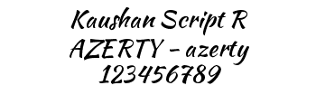Lettrage Kaushan Script R