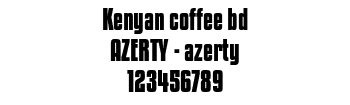 Lettrage Kenyan coffee bd