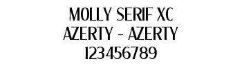 Lettrage Molly Serif XC