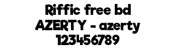 Lettrage Riffic free bd