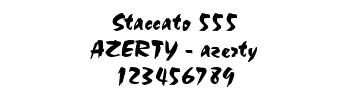 Lettrage Staccato 555