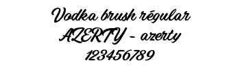 Lettrage Vodka brush régular