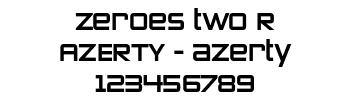 Lettrage zeroes two R