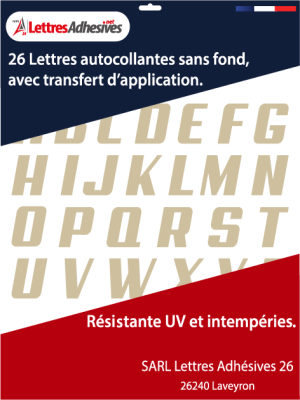 lettres adhésives couleur beige - image 0