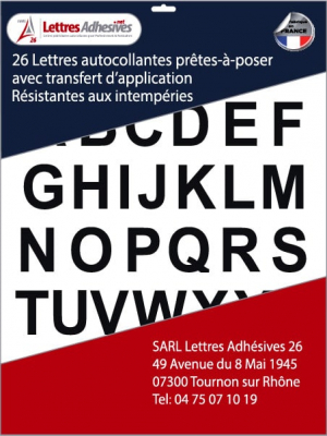 Lettres autocollantes A-Z (H)15 mm Noir sur film transparent HERMA