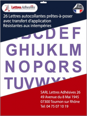 lettres autocollantes couleur lavande