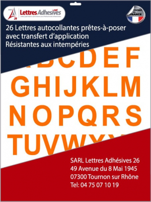 lettres autocollantes couleur orange