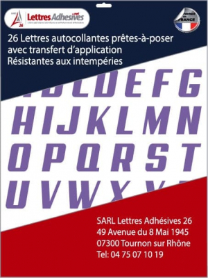 lettres adhésives couleur lavande