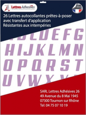 lettres adhésives couleur lilas - image 0