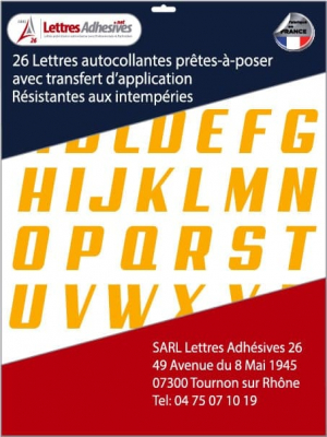 lettres adhésives couleur abricot - image 0
