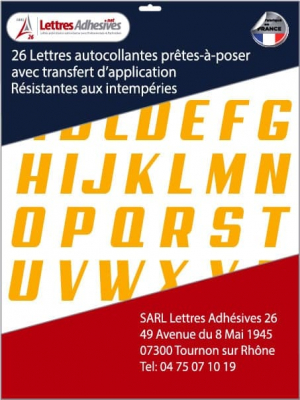 lettres adhésives couleur abricot