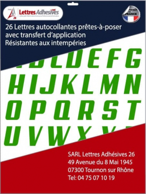 lettres adhésives couleur vert clair - image 0