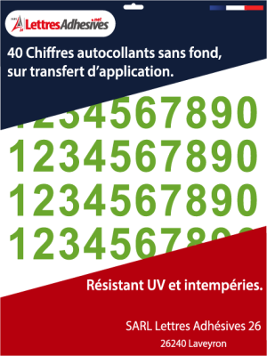 Chiffre autocollant vert pomme - Pour une touche vive et originale - image 0