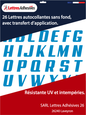 lettres adhésives couleur bleu clair - image 0