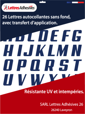 lettres adhésives couleur bleu foncé - image 0