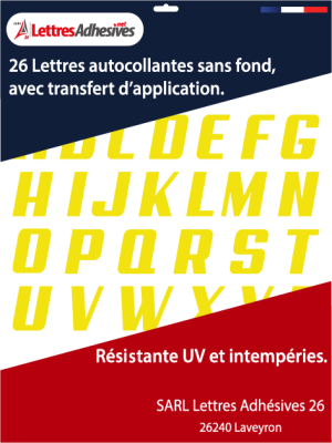 lettres adhésives couleur jaune - image 0