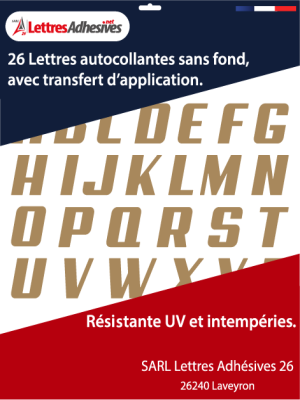 lettres adhésives couleur marron clair - image 0