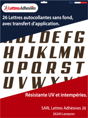 lettres adhésives couleur marron - image 0