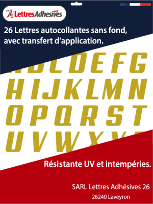 lettres adhésives couleur or métal - image 0