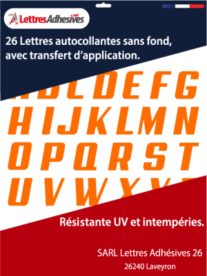 lettres adhésives couleur orange - image 0