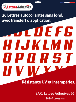lettres adhésives couleur rouge - image 0