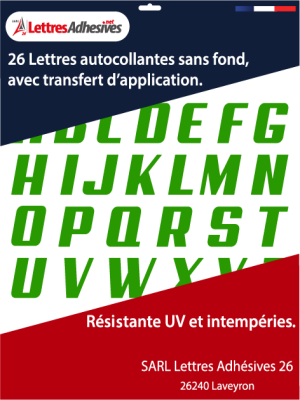 lettres adhésives couleur vert clair - image 0