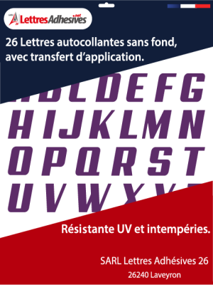 lettres adhésives couleur violette - image 0